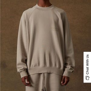 Essentials Fear Of God Smoke Crew Neck Sweatshirt size small men brand new